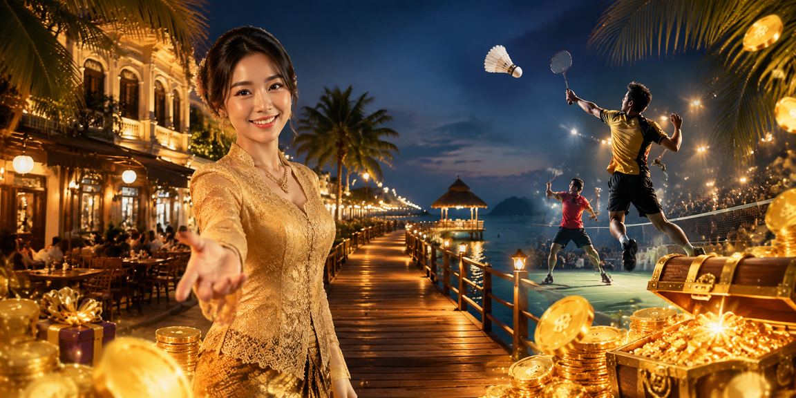 Suasana hiburan kasino di Ipoh dengan pemain berpakaian kebaya dalam gaya Malaysia